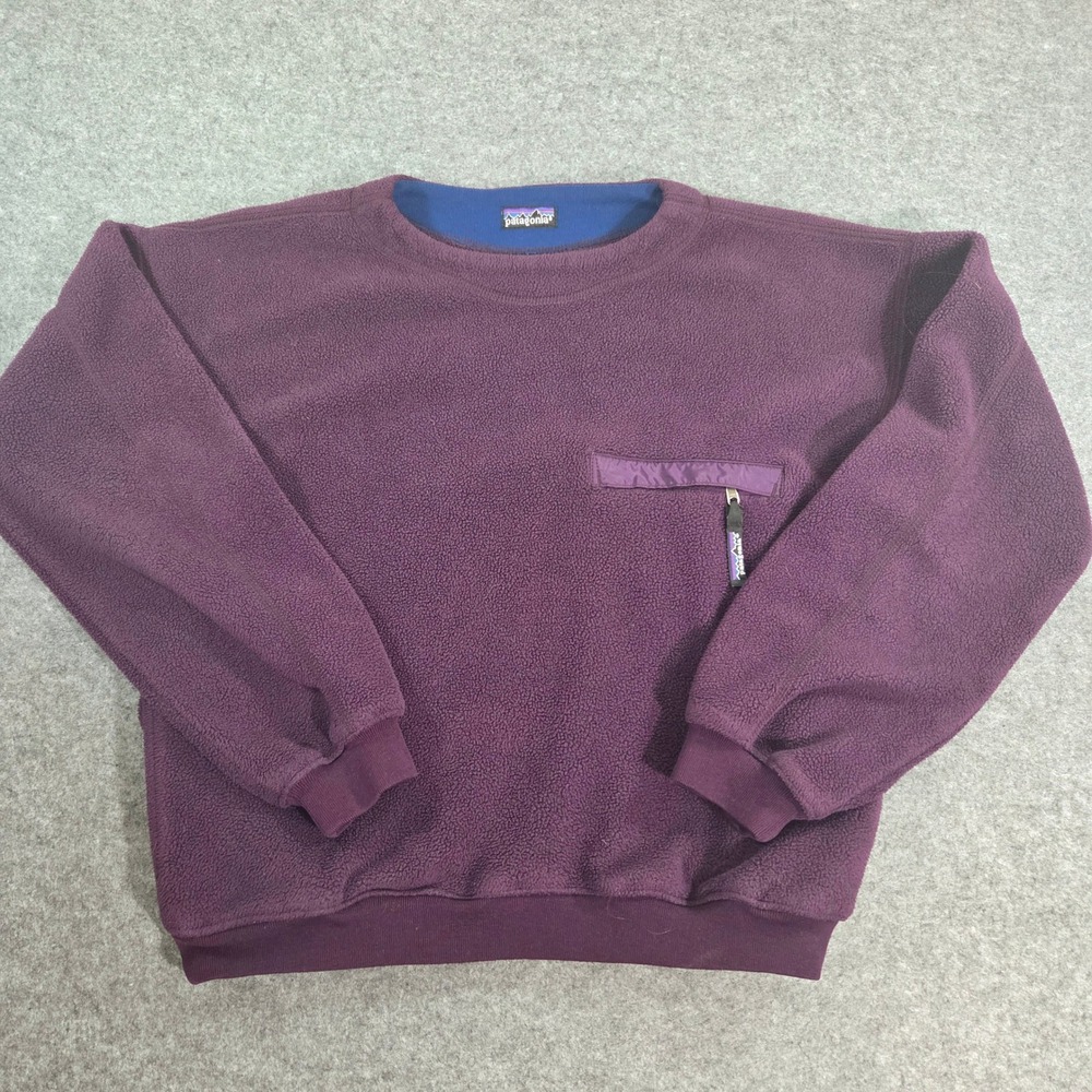 Vintage Patagonia Lightweight Synchilla Crew Fleece Purple USA 25150 Sz S